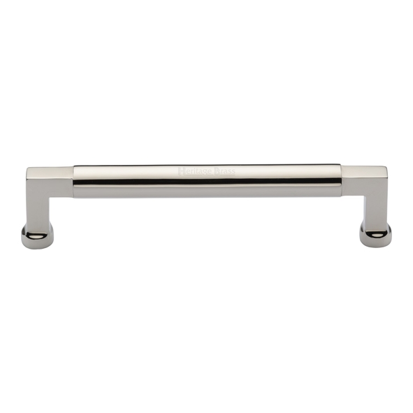 C0312 160-PNF • 160 x 176 x 40mm • Polished Nickel • Heritage Brass Bauhaus Cabinet Pull Handle